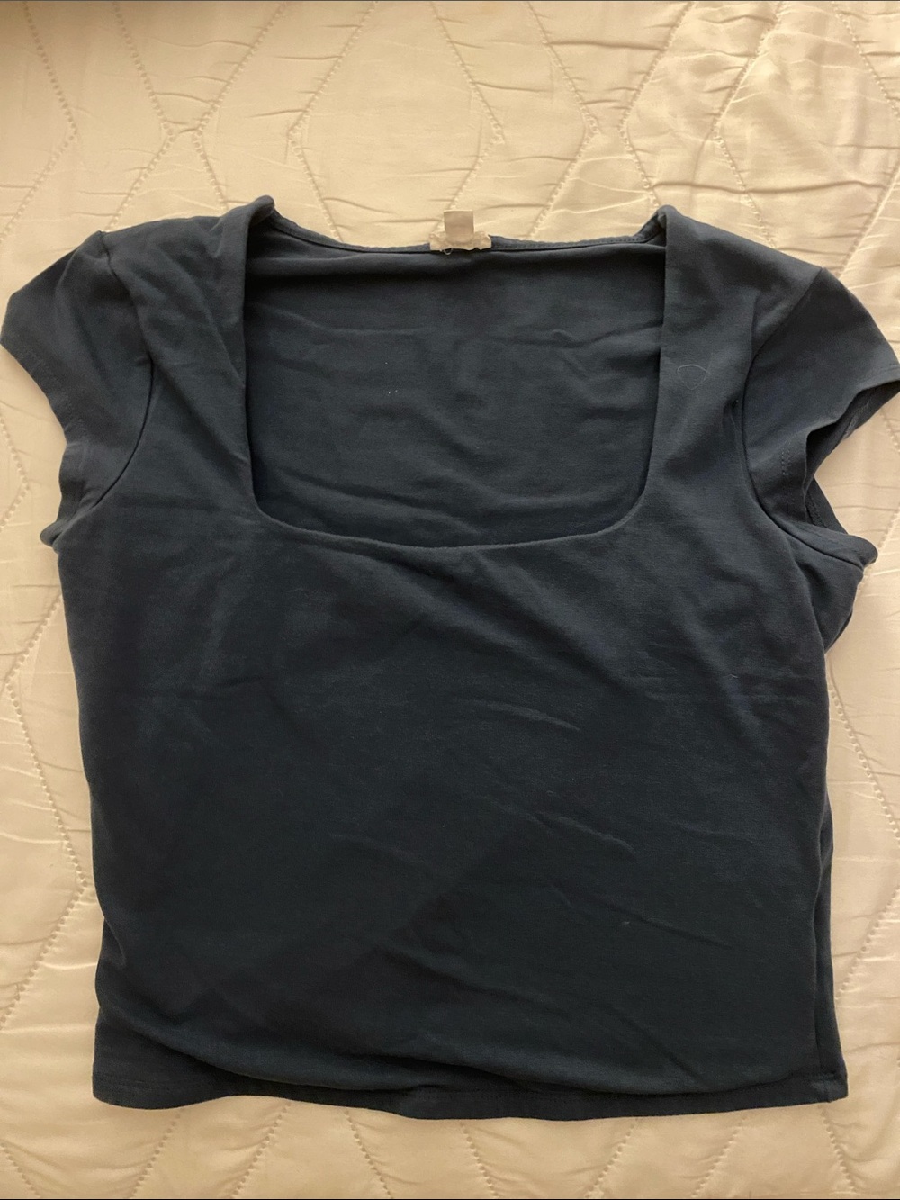 Garage Square Neck Short Sleeve Top